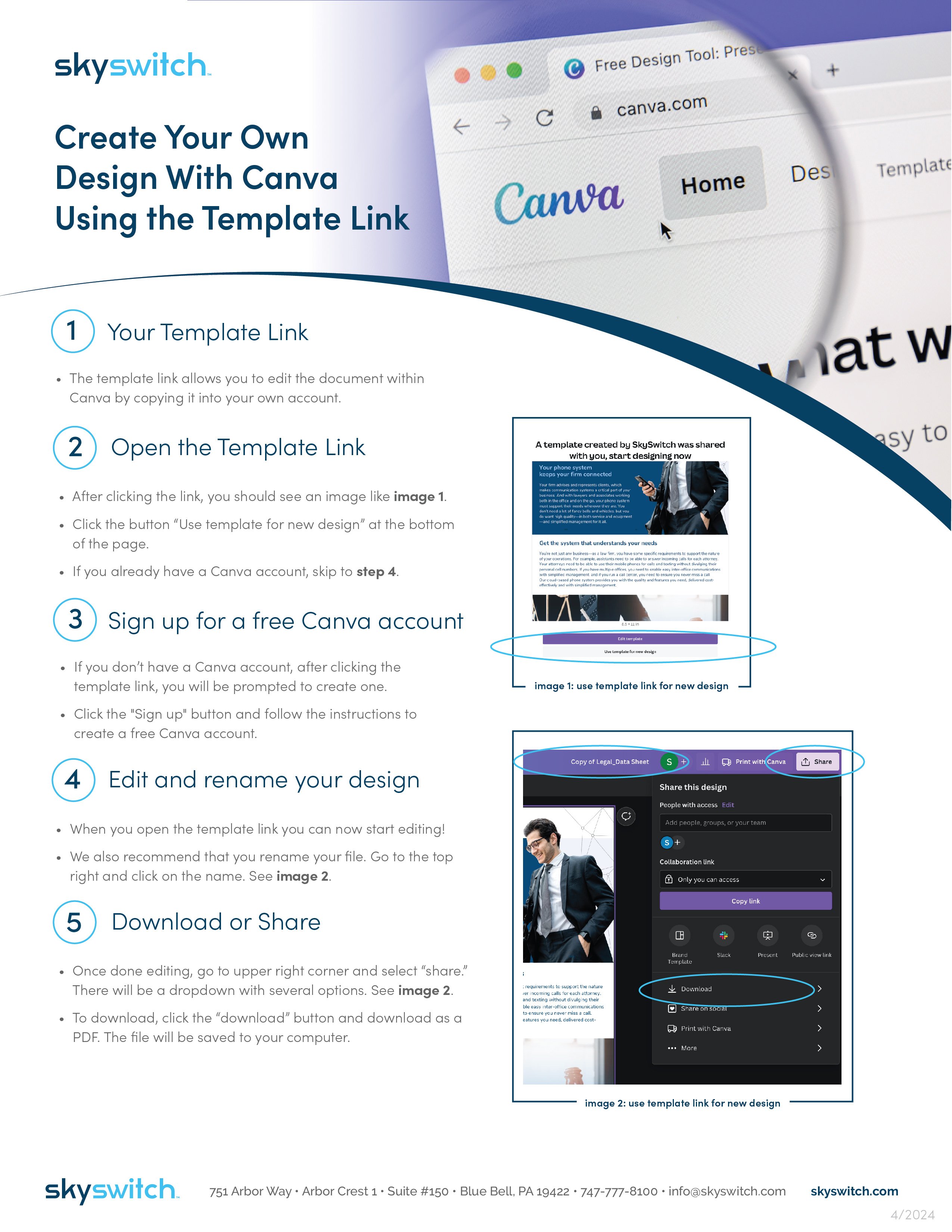 SkySwitch Rebrandable Canva Instructions